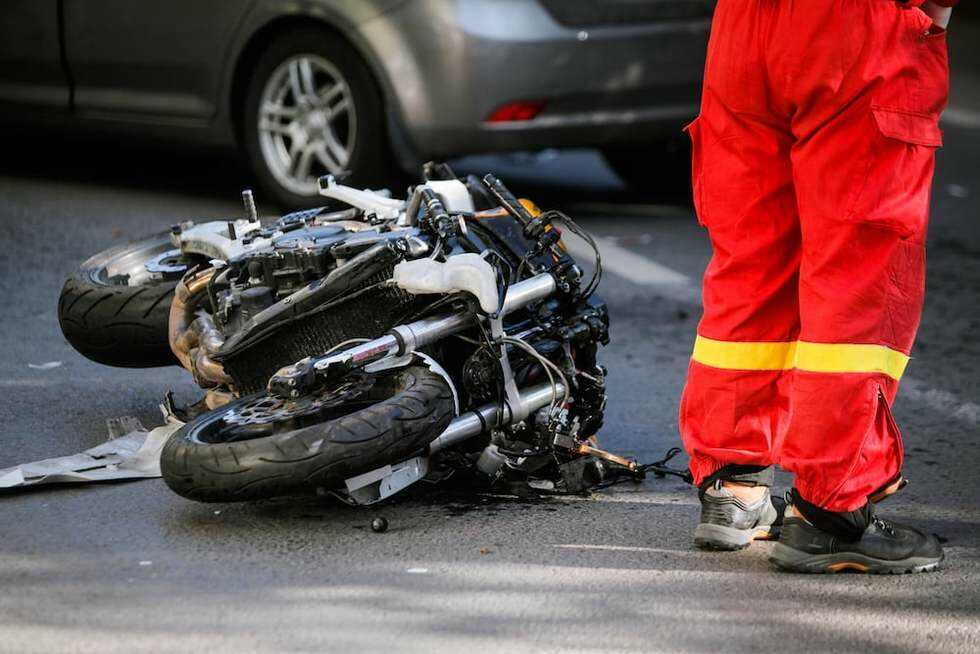 Motorcycle crashed